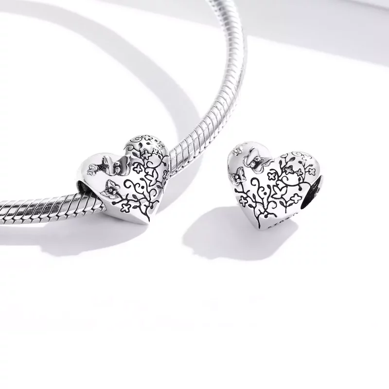 (imagen para) Charm de mariposa estilo Pandora con enredadera - SCC1603 - Ver 4