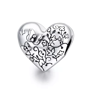 (imagen para) Charm de mariposa estilo Pandora con enredadera - SCC1603