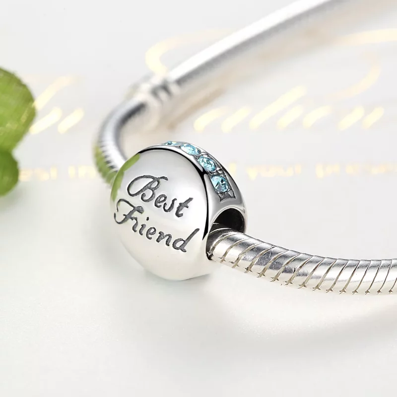 (imagen para) Charm de Mejores Amigas en Plata Estilo Pandora - SCC022 - Ver 2