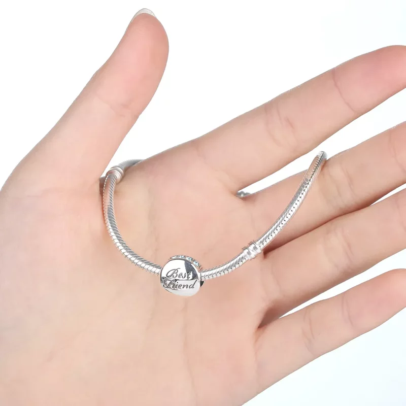 (imagen para) Charm de Mejores Amigas en Plata Estilo Pandora - SCC022 - Ver 4