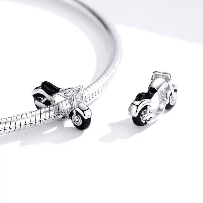 (imagen para) Charm de motocicleta genial estilo Pandora - BSC273 - Ver 4