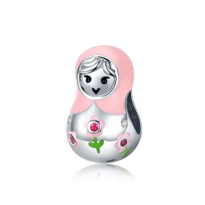 (imagen para) Charm de muñecas rusas de estilo Pandora en plata - SCC1435