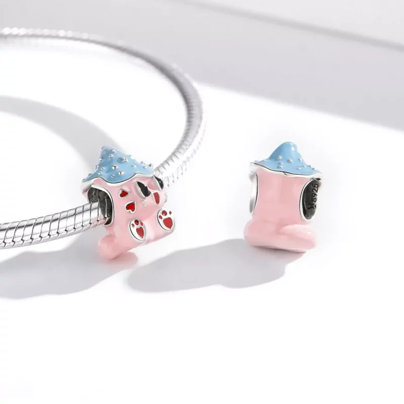 (imagen para) Charm de muñeco de gato lindo estilo Pandora - SCC1939 - Ver 3
