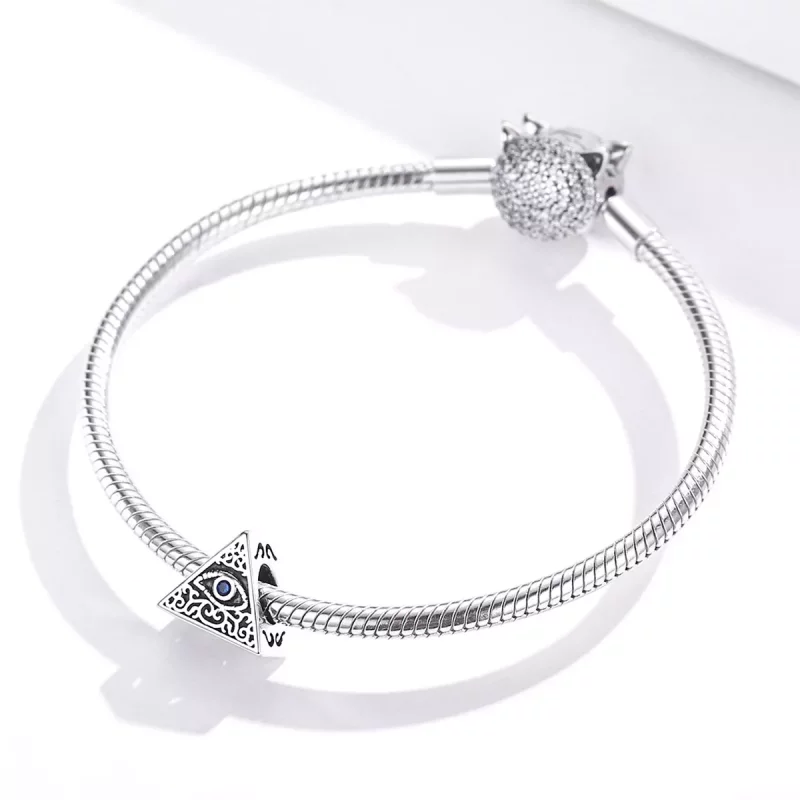 (imagen para) Charm de ojo del diablo plateado estilo Pandora - SCC1567 - Ver 3