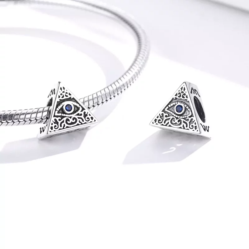 (imagen para) Charm de ojo del diablo plateado estilo Pandora - SCC1567 - Ver 4