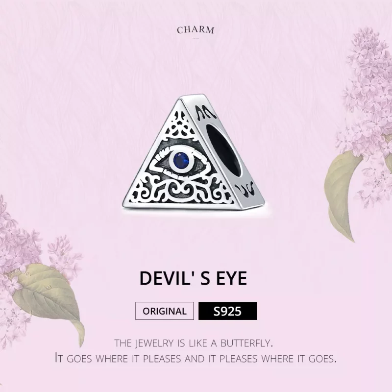 (imagen para) Charm de ojo del diablo plateado estilo Pandora - SCC1567 - Ver 6