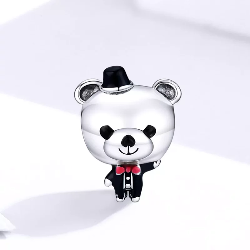 (imagen para) Charm de Oso Novio estilo Pandora - SCC1473 - Ver 2
