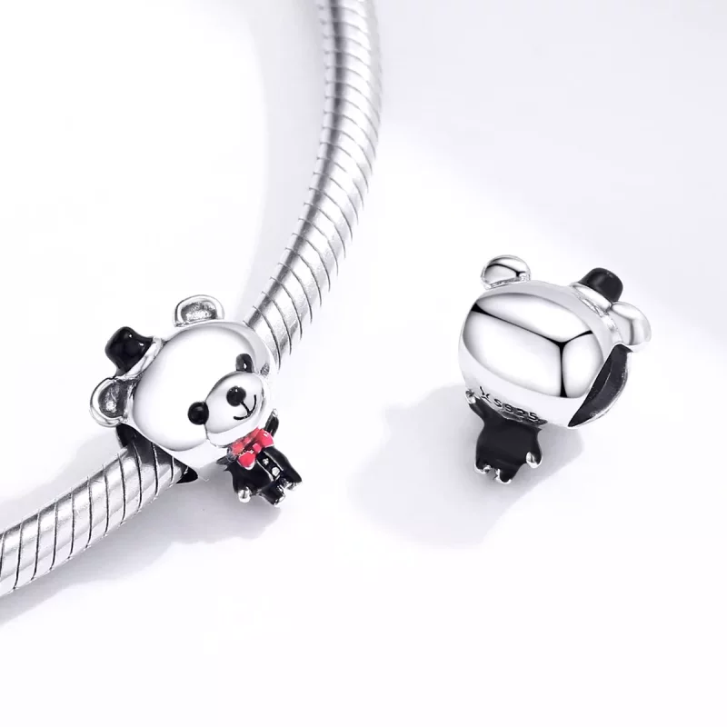 (imagen para) Charm de Oso Novio estilo Pandora - SCC1473 - Ver 4