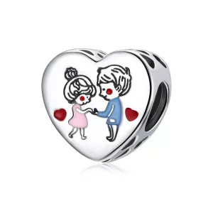 (imagen para) Charm de Pareja de Plata al Estilo Pandora - SCC1744