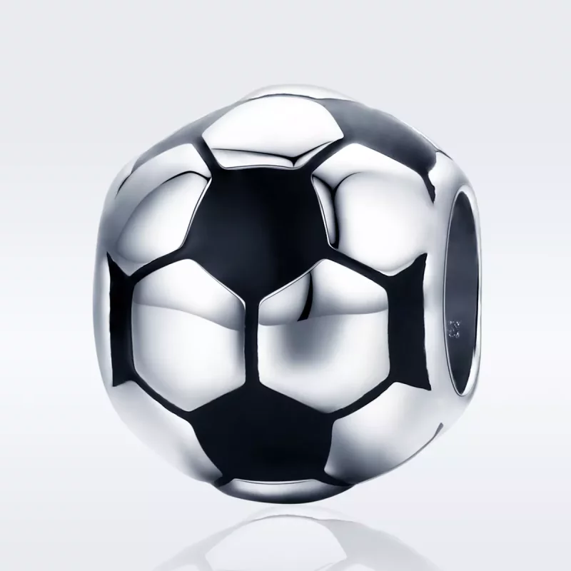 (imagen para) Charm de pasión por el fútbol de estilo Pandora en plata - SCC666 - Ver 2
