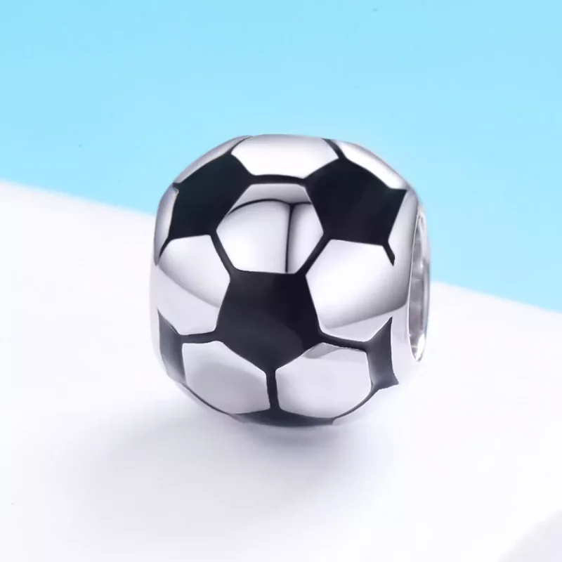 (imagen para) Charm de pasión por el fútbol de estilo Pandora en plata - SCC666 - Ver 3