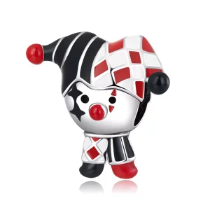Charm de payaso de póker estilo Pandora - SCC2237 (imagen para) Charm de payaso de póker estilo Pandora - SCC2237