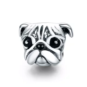 (imagen para) Charm de perro Shar-Pei de plata estilo Pandora - SCC834