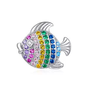 (imagen para) Charm de Pez Colorido de Estilo Pandora en Plata - SCC1803