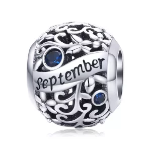 (imagen para) Charm de piedra de nacimiento de septiembre estilo Pandora en plata - SCC1385-9