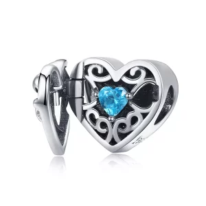 Charm de Piedra Mística Plateada con Estilo Pandora - SCC1053 (imagen para) Charm de Piedra Mística Plateada con Estilo Pandora - SCC1053
