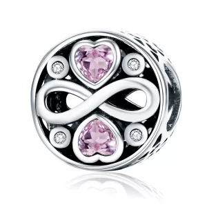 (imagen para) Charm de Plata al Estilo de Pandora que dice "El Amor Perdura" - SCC240