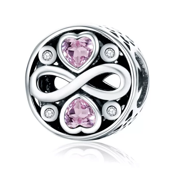 (imagen para) Charm de Plata al Estilo de Pandora que dice "El Amor Perdura" - SCC240