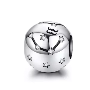 (imagen para) Charm de plata al estilo Pandora con signo de Acuario - SCC1218-11