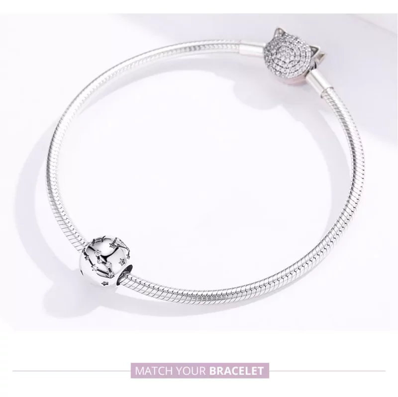 (imagen para) Charm de Plata al Estilo Pandora con Signo de Géminis - SCC1218-3 - Ver 6