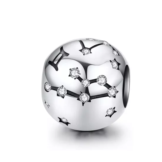 (imagen para) Charm de Plata al Estilo Pandora con Signo de Géminis - SCC1218-3