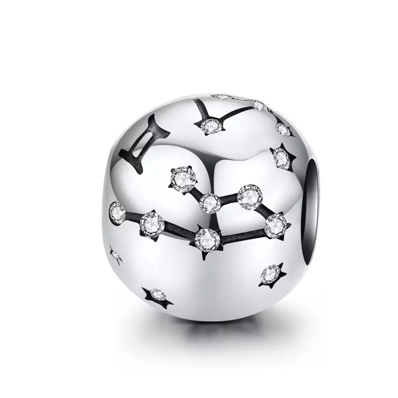 (imagen para) Charm de Plata al Estilo Pandora con Signo de Géminis - SCC1218-3
