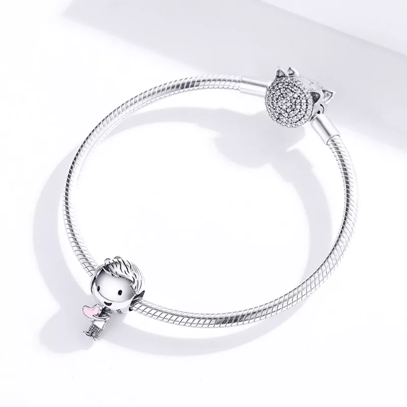 (imagen para) Charm de plata al estilo Pandora "Es un niño" - SCC1334 - Ver 3