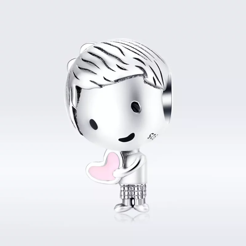 (imagen para) Charm de plata al estilo Pandora "Es un niño" - SCC1334 - Ver 5