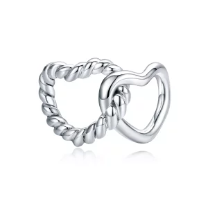 Charm de Plata con Corazones Entrelazados al Estilo de Pandora - SCC1563 (imagen para) Charm de Plata con Corazones Entrelazados al Estilo de Pandora - SCC1563