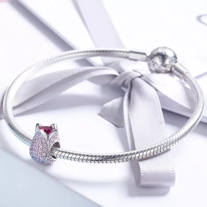 (imagen para) Charm de plata con diseño de tulipán al estilo de Pandora - SCC569 - Ver 6