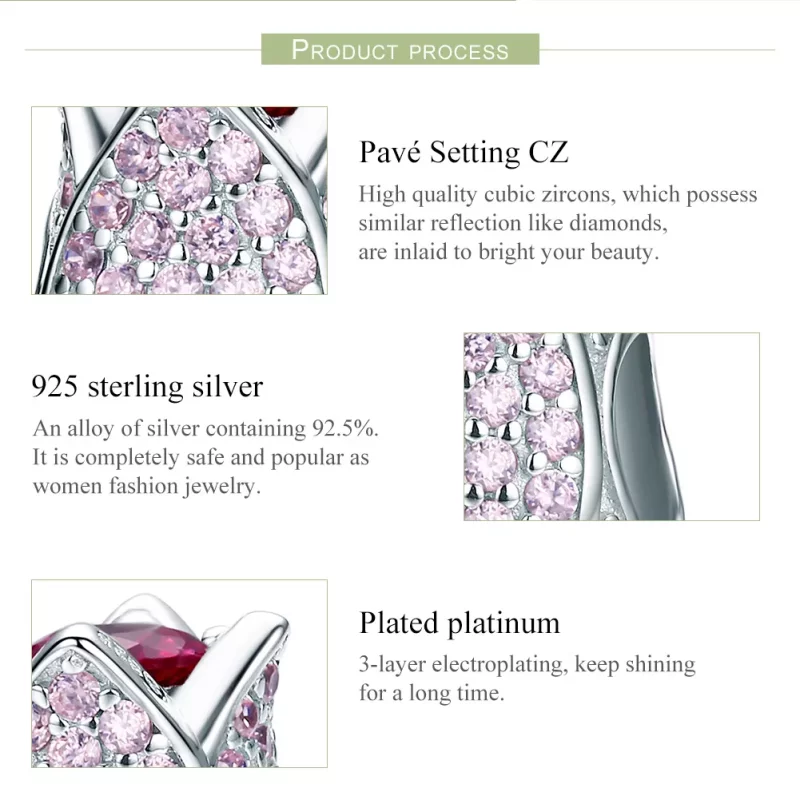 (imagen para) Charm de plata con diseño de tulipán al estilo de Pandora - SCC569 - Ver 8