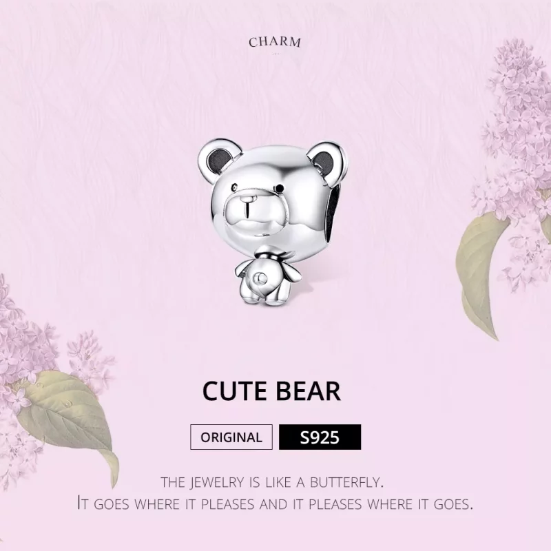 (imagen para) Charm de Plata con estilo de Pandora de Pooh - SCC1502 - Ver 6