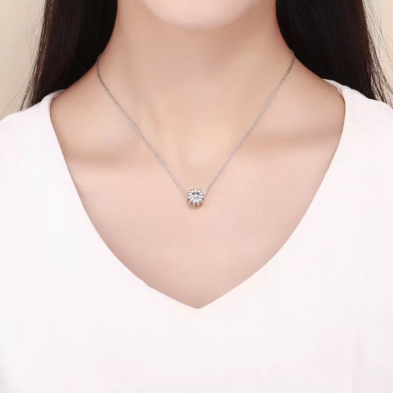 (imagen para) Charm de plata con estilo Pandora con un sol sonriente - SCC901 - Ver 5