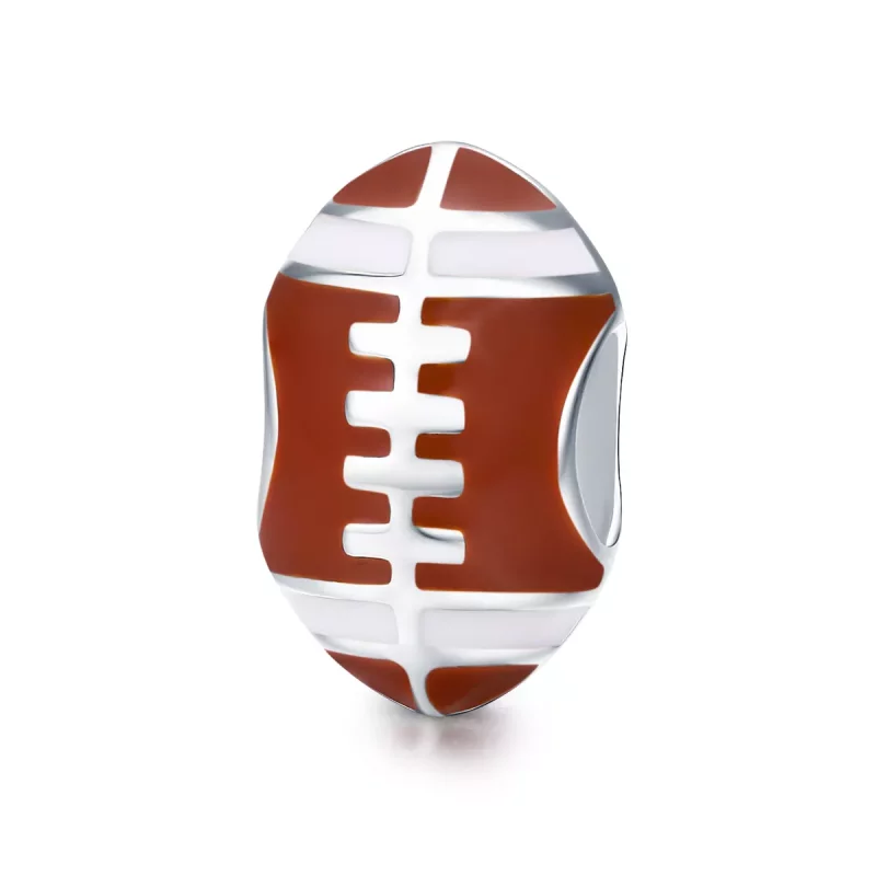 (imagen para) Charm de plata con estilo Pandora de fútbol americano - SCC442
