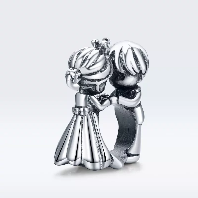 (imagen para) Charm de Plata con Estilo Pandora de Niño y Niña Bailando - SCC1565 - Ver 5