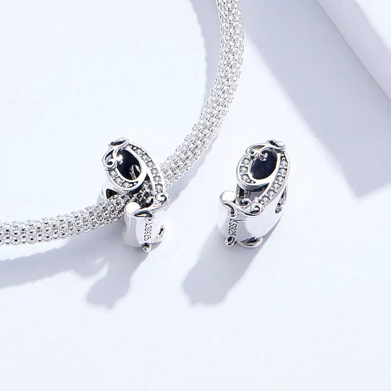 (imagen para) Charm de plata con estilo Pandora en forma de número 9 - SCC1418-9 - Ver 4
