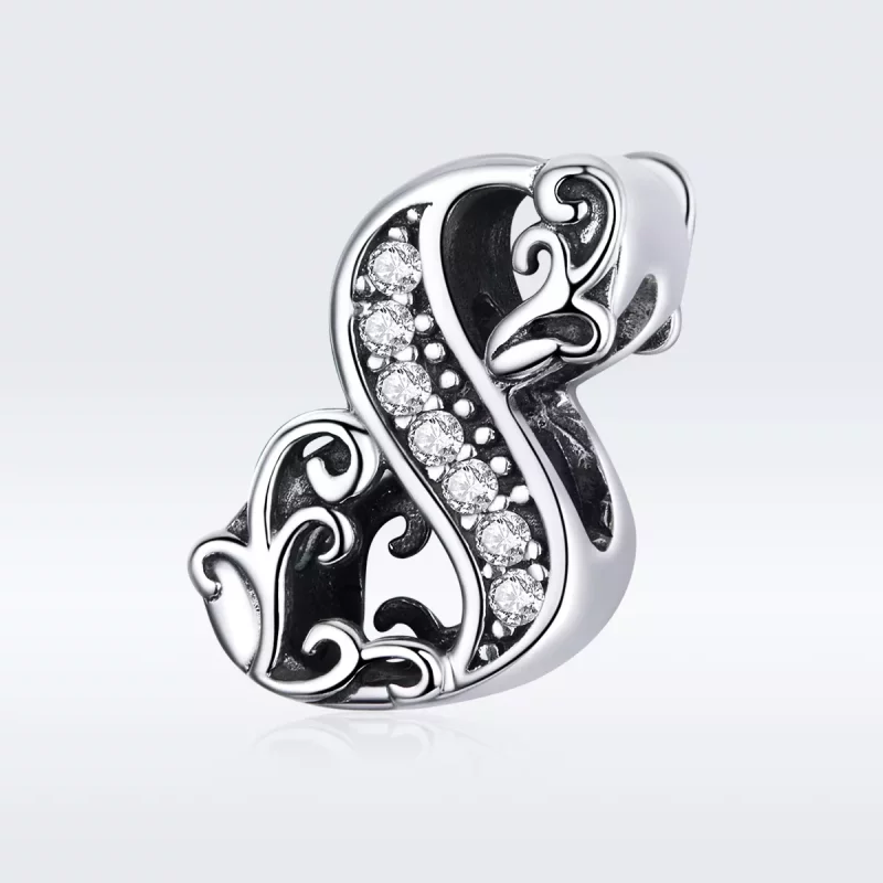 (imagen para) Charm de Plata con Estilo Pandora Número 8 - SCC1418-8 - Ver 5