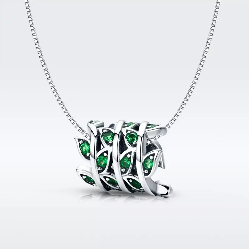 (imagen para) Charm de plata con estilo Pandora que representa el inicio de la primavera - SCC - Ver 2