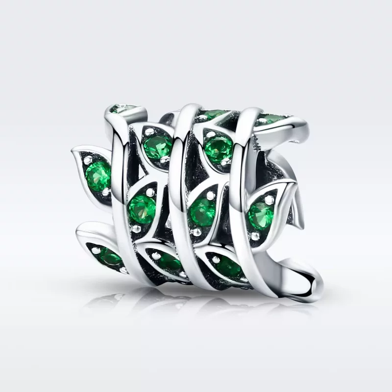(imagen para) Charm de plata con estilo Pandora que representa el inicio de la primavera - SCC - Ver 3