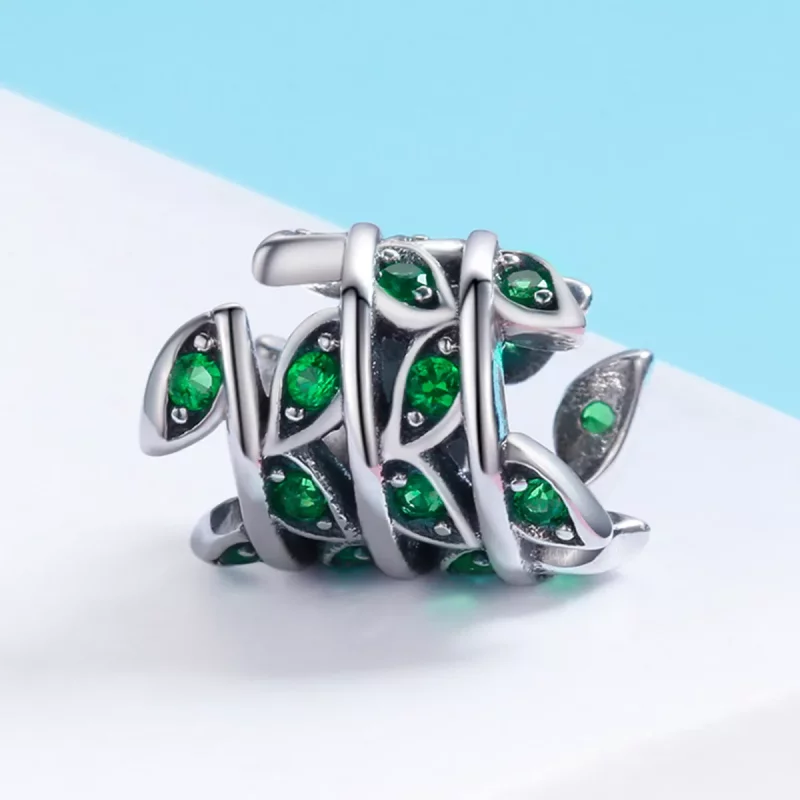 (imagen para) Charm de plata con estilo Pandora que representa el inicio de la primavera - SCC - Ver 4