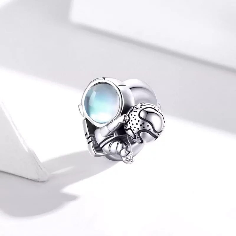 (imagen para) Charm de Plata Estilo Pandora Caminata Espacial - SCC1694 - Ver 2