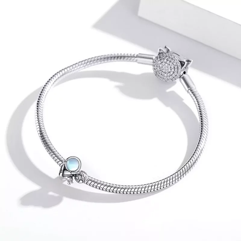 (imagen para) Charm de Plata Estilo Pandora Caminata Espacial - SCC1694 - Ver 3