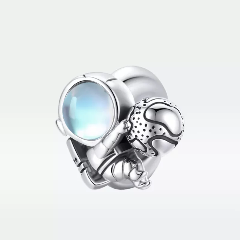 (imagen para) Charm de Plata Estilo Pandora Caminata Espacial - SCC1694 - Ver 5