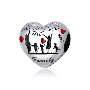Charm de Plata Estilo Pandora con Amor Familiar - SCC1634 (imagen para) Charm de Plata Estilo Pandora con Amor Familiar - SCC1634