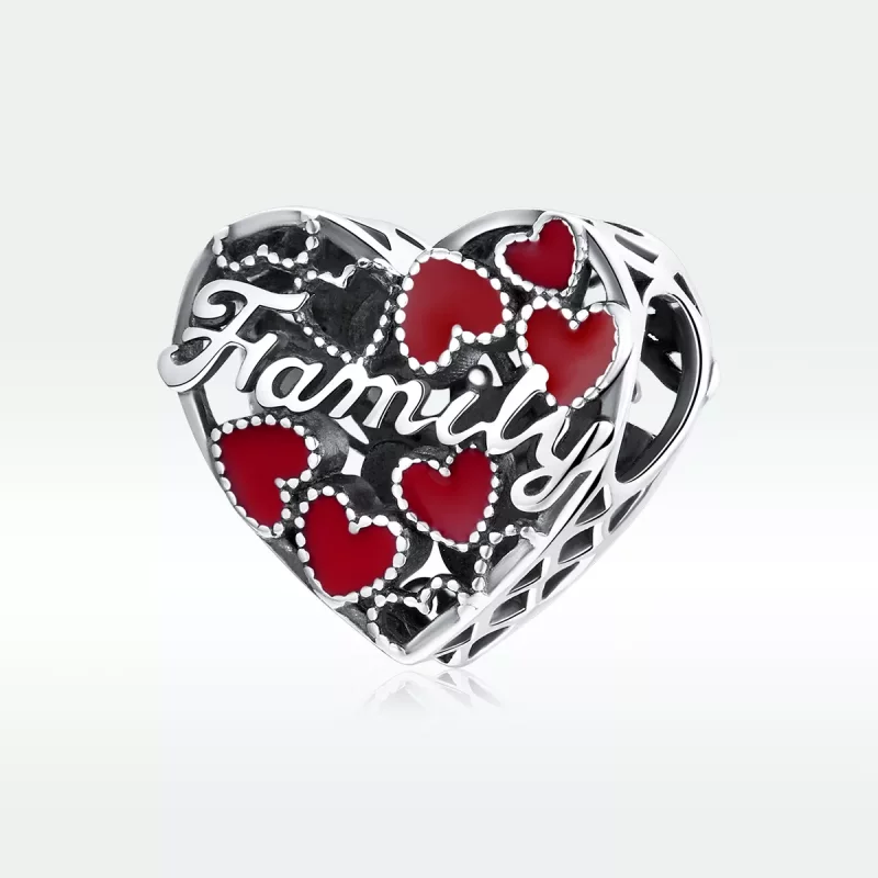 (imagen para) Charm de Plata Estilo Pandora con Cálido Diseño Familiar - SCC1750 - Ver 5