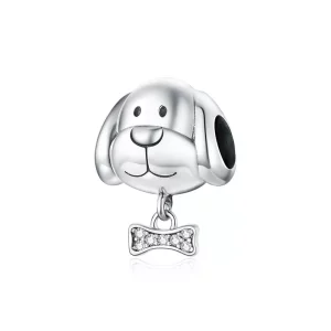 Charm de Plata Estilo Pandora con diseño de Beagle - BSC244 (imagen para) Charm de Plata Estilo Pandora con diseño de Beagle - BSC244