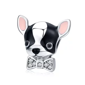 (imagen para) Charm de plata estilo Pandora con diseño de Chihuahua - SCC1310