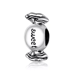 Charm de plata estilo Pandora con dulce de caramelo - BSC353 (imagen para) Charm de plata estilo Pandora con dulce de caramelo - BSC353
