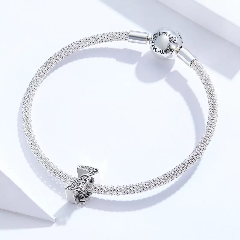 (imagen para) Charm de plata estilo Pandora con el número 7 - SCC1418-7 - Ver 3
