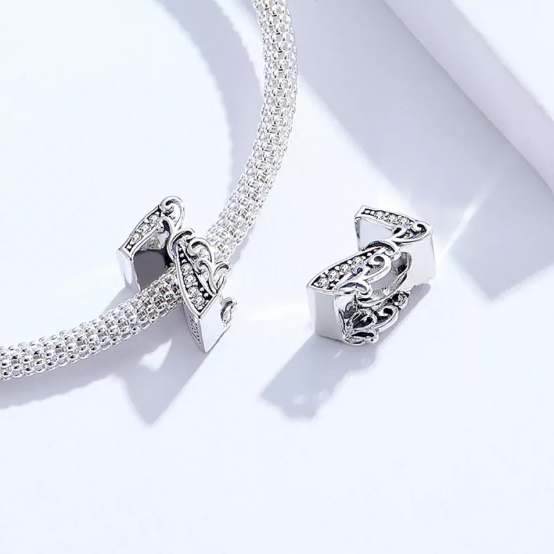 (imagen para) Charm de plata estilo Pandora con el número 7 - SCC1418-7 - Ver 4